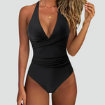 One-Piece Swimsuit with V-Neck Sculpting Design for Women | Perfect for Summer