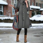 Long manteau ample en laine pour femme - Emilia Lane