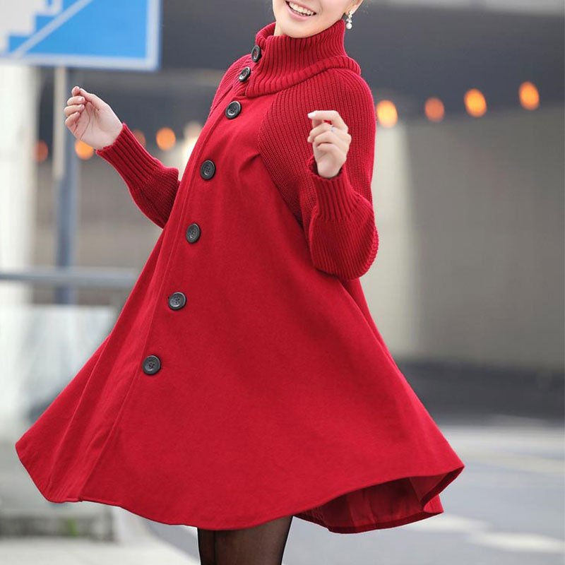 Long manteau ample en laine pour femme - Emilia Lane