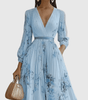 Longue robe plissée pour femmes - Emilia Lane