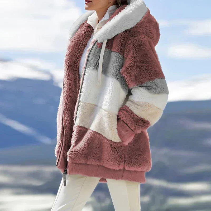 Oversized Fleece Hoodie Jacket for Women