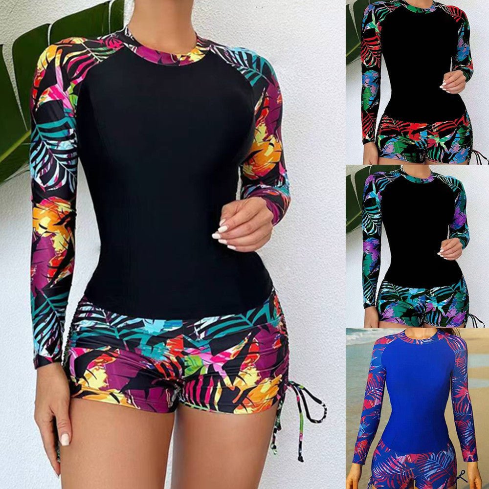 Maillot de Bain Manches Longues Taille Haute pour Femme - Emilia Lane