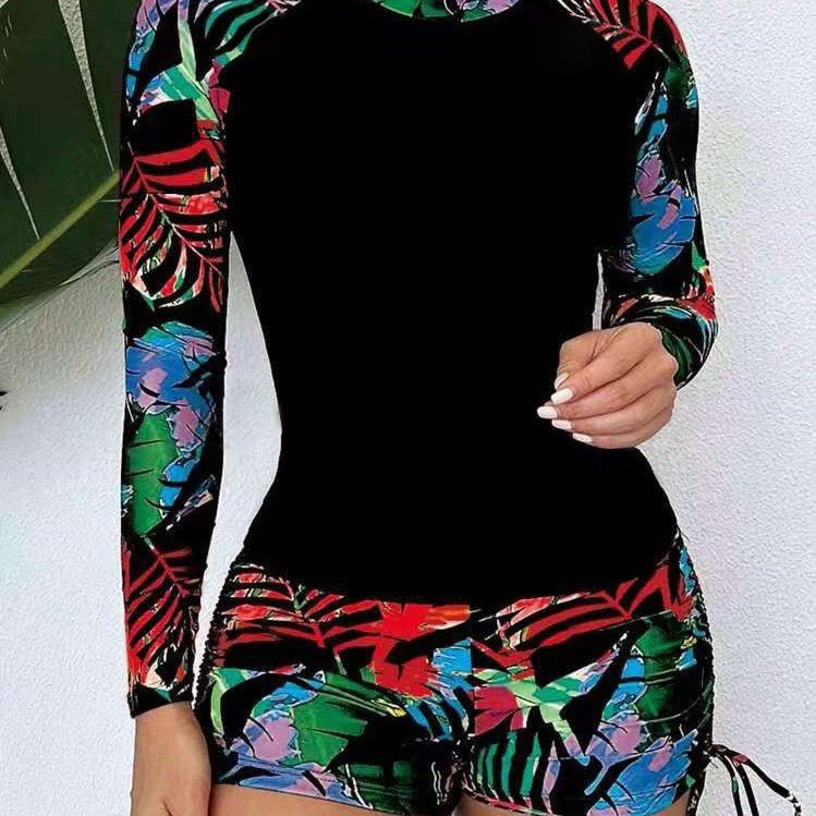 Maillot de Bain Manches Longues Taille Haute pour Femme - Emilia Lane