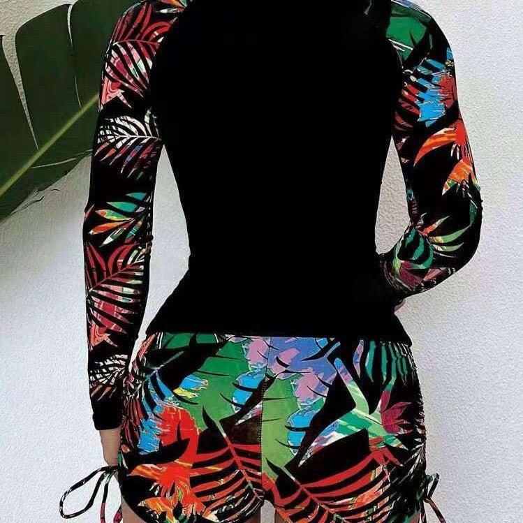 Maillot de Bain Manches Longues Taille Haute pour Femme - Emilia Lane