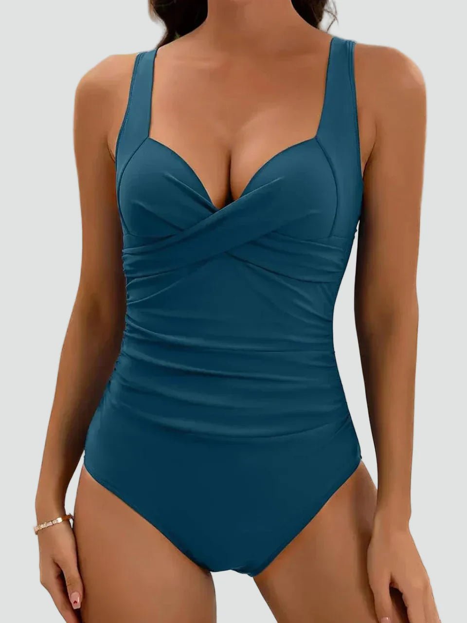 Maillot de Bain une Pièce Sculptant avec Fronces pour Femme | Idéal pour l'Été - Emilia Lane
