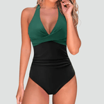 Maillot de Bain Une Pièce Sculptant Décolleté en V pour Femme | Idéale pour l'Été - Emilia Lane