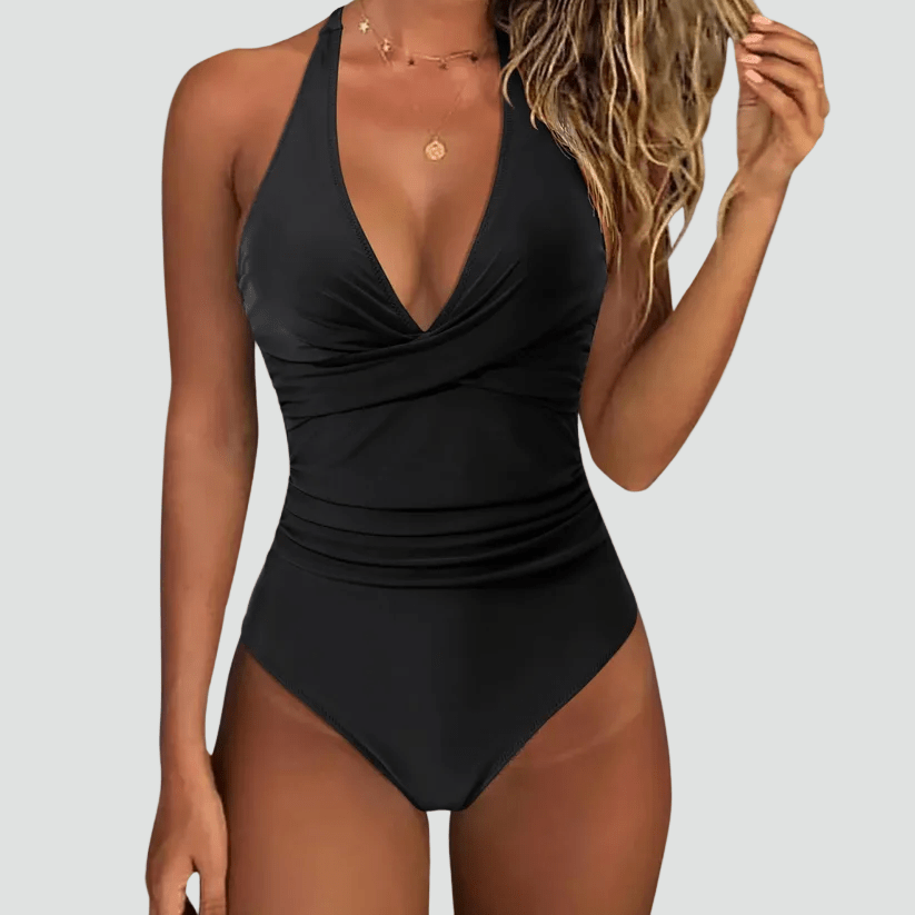 Maillot de Bain Une Pièce Sculptant Décolleté en V pour Femme | Idéale pour l'Été - Emilia Lane