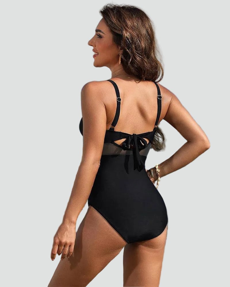 Maillot de Bain Une Pièce Sculptant pour Femme avec Filet | Idéal pour l'Été - Emilia Lane