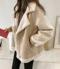 Elegant Synthetic Suede Jacket for Women