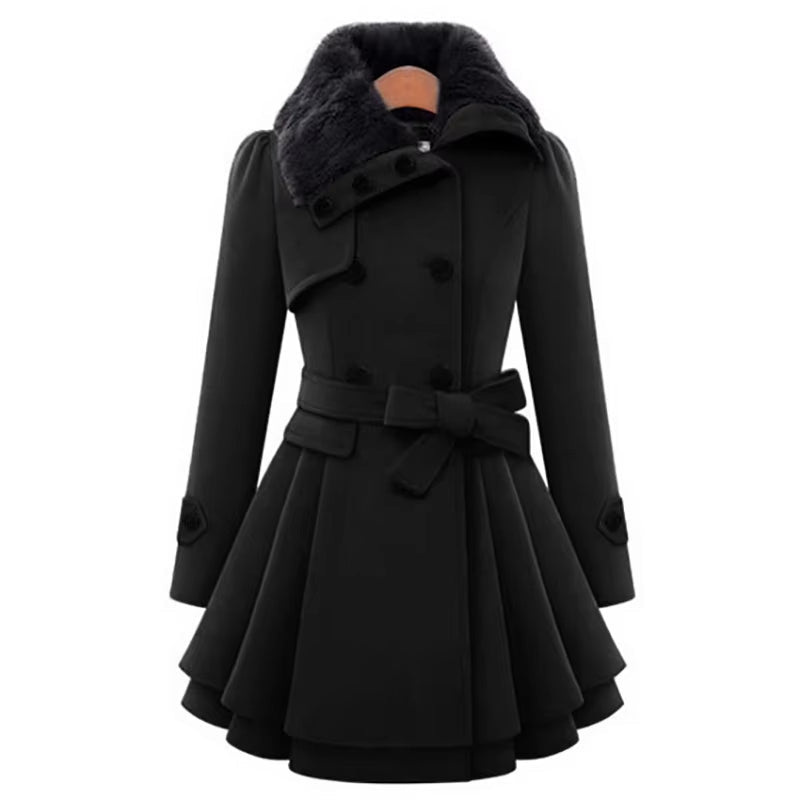 Manteau à Col en Fausse Fourrure pour Femmes - Emilia Lane