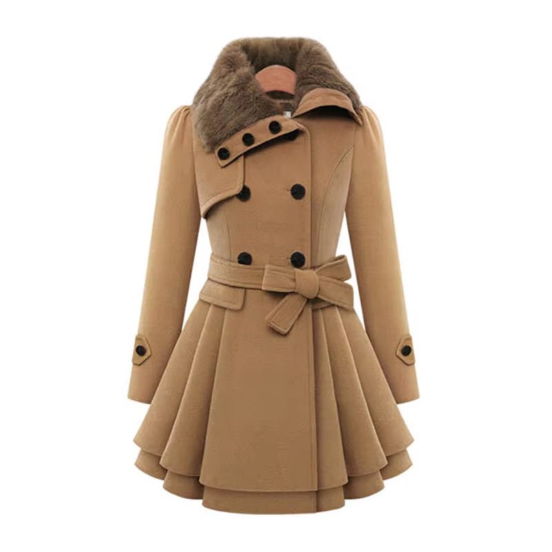 Manteau à Col en Fausse Fourrure pour Femmes - Emilia Lane