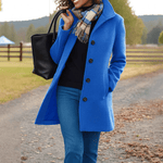 Manteau à Col Montant en Tissu Effet Laine pour Femme - Emilia Lane