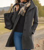 Manteau à Col Montant en Tissu Effet Laine pour Femme - Emilia Lane