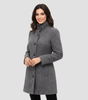 Manteau Boutonné à Col Montant pour Femmes - Emilia Lane