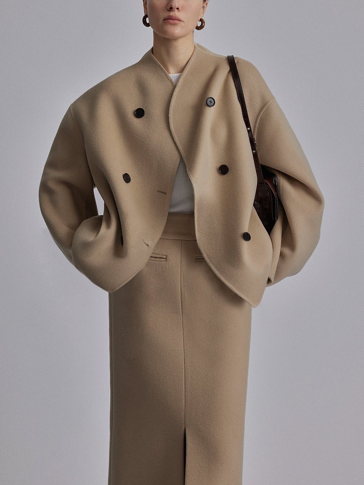 Manteau Caban à Double Boutonnage pour Femmes - Emilia Lane