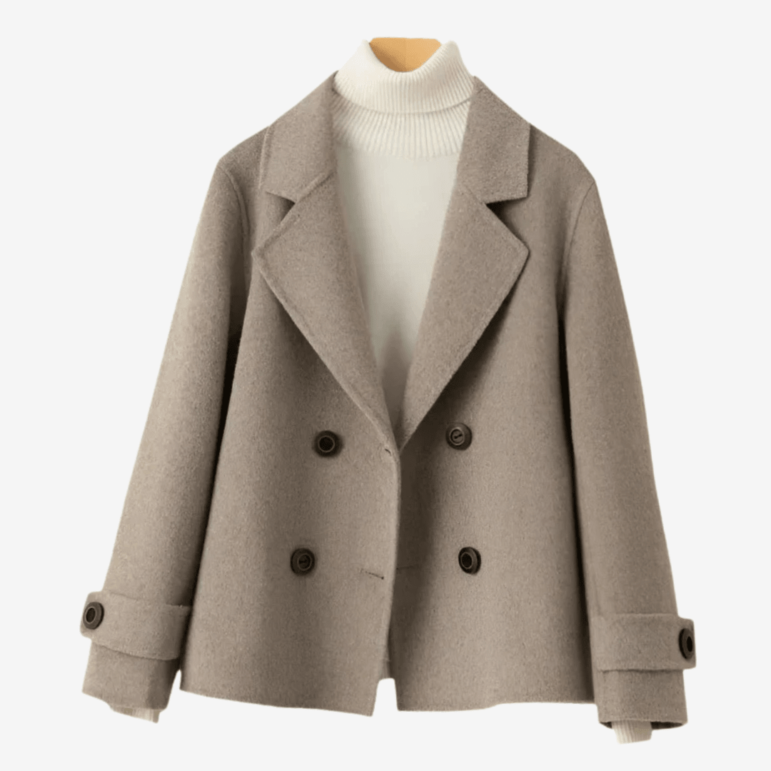 Manteau Court à Double Boutonnage pour Femme - Emilia Lane