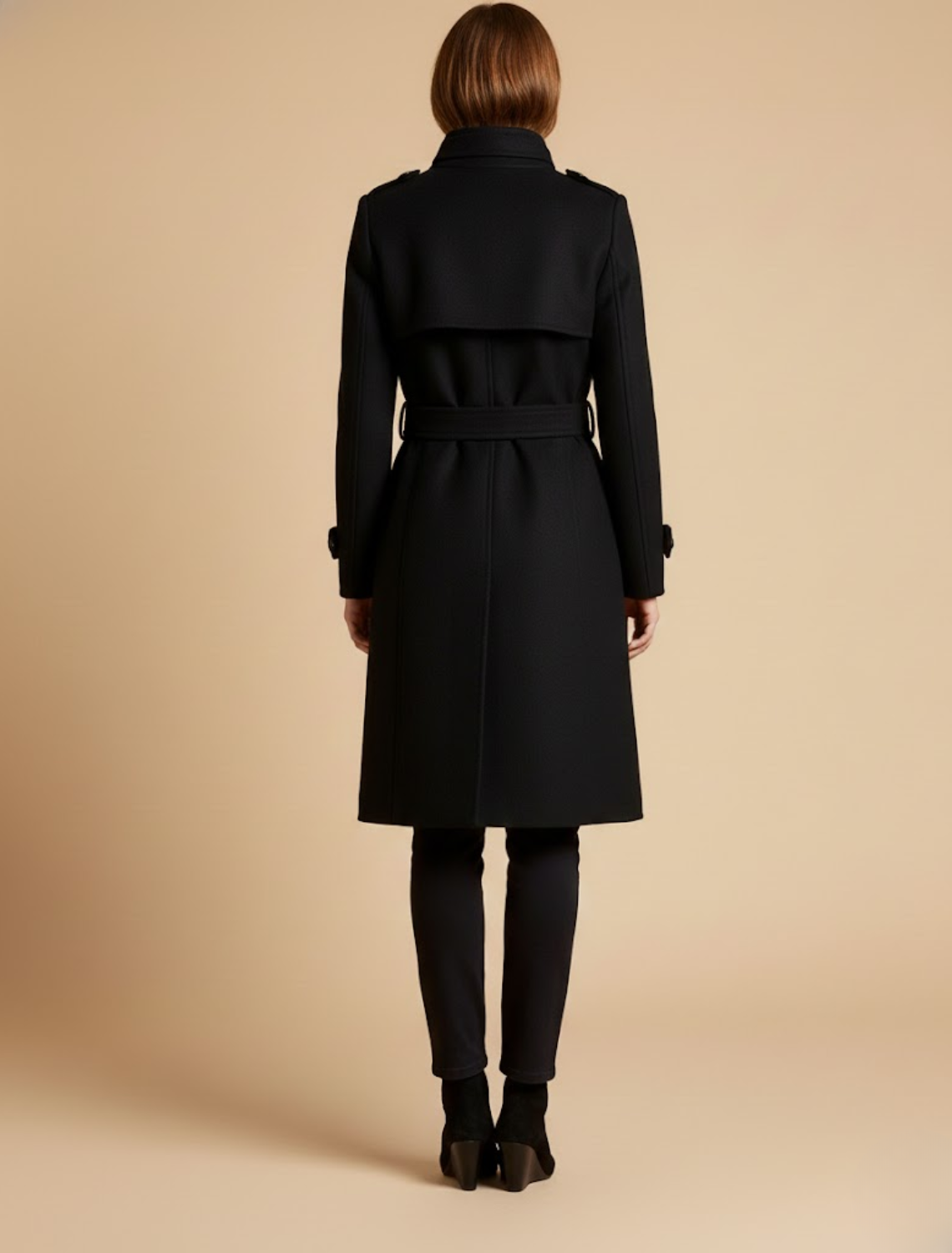Manteau Croisé Mi - Long Élégant pour Femmes - Emilia Lane