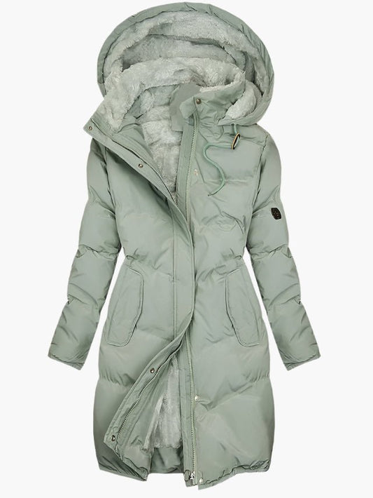 Manteau d'hiver doublé avec capuche pour femmes - Emilia Lane