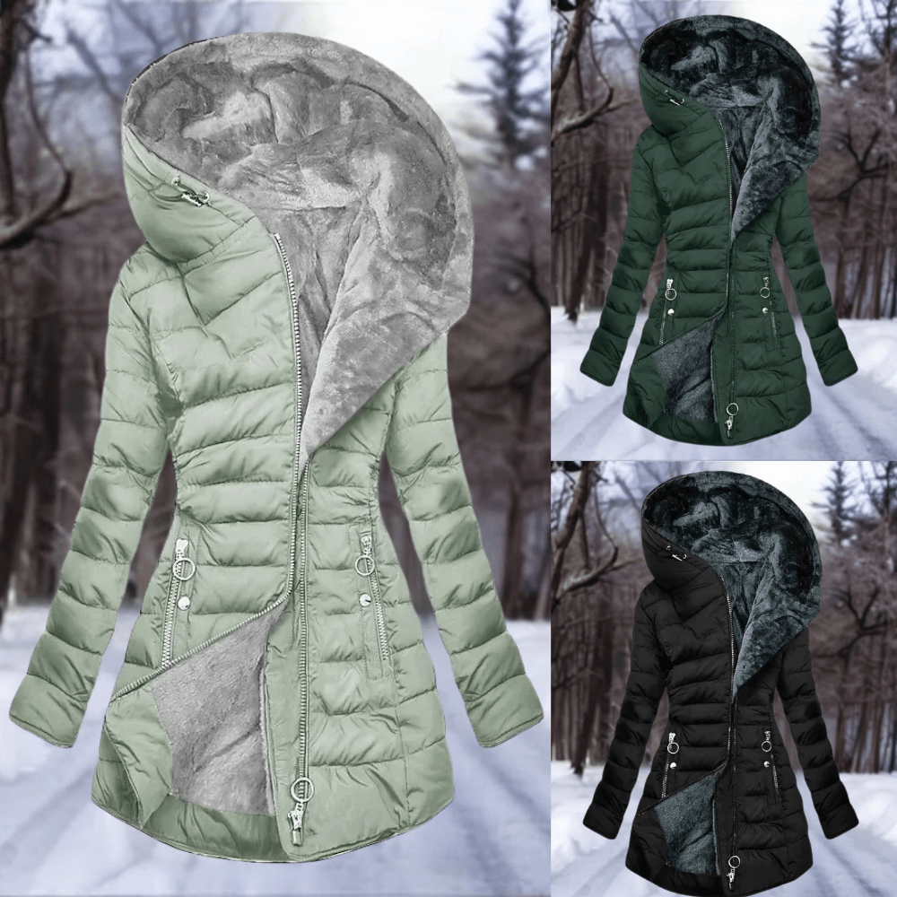 Manteau d'Hiver Long à Capuche pour Femmes - Emilia Lane