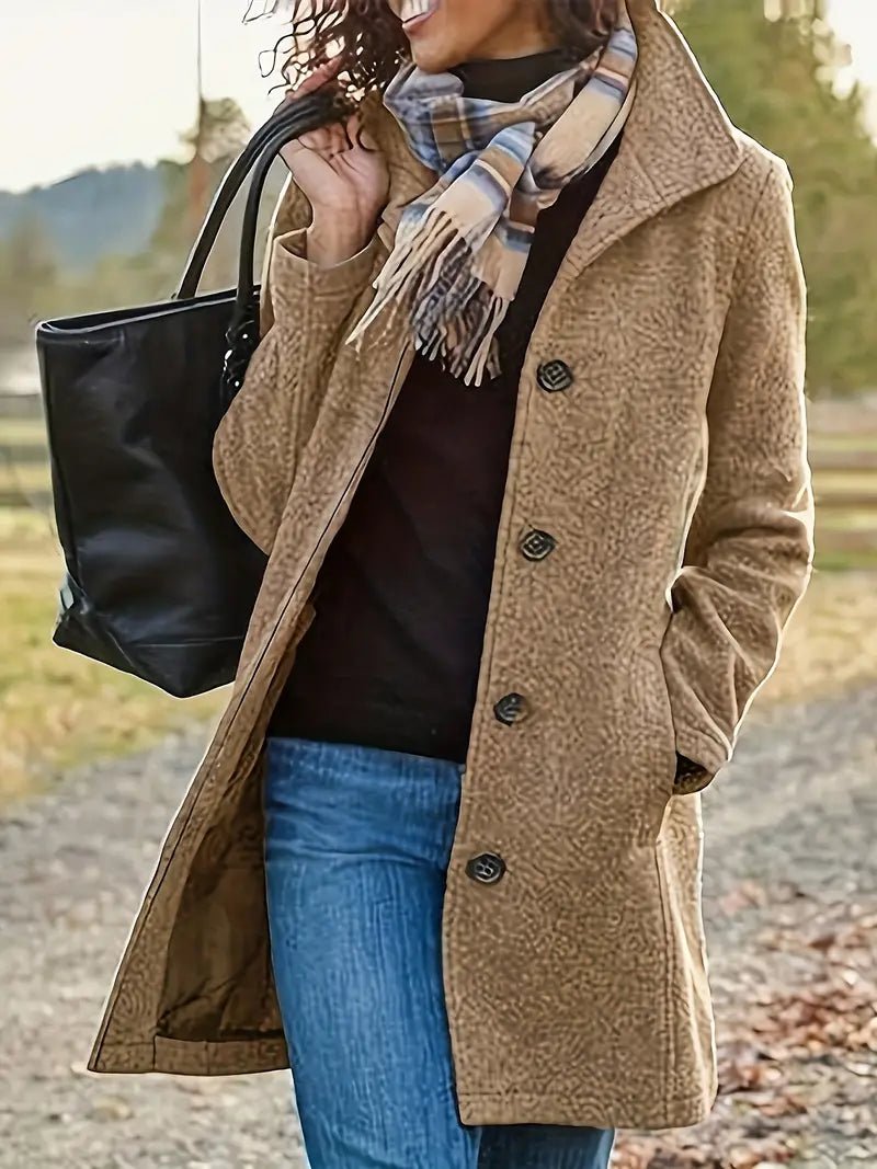 Manteau Élégant à Un Bouton pour Femmes - Emilia Lane