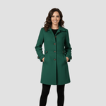 Manteau Élégant Mi - Long pour Femme - Emilia Lane