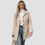 Manteau Élégant Mi - Long pour Femme - Emilia Lane