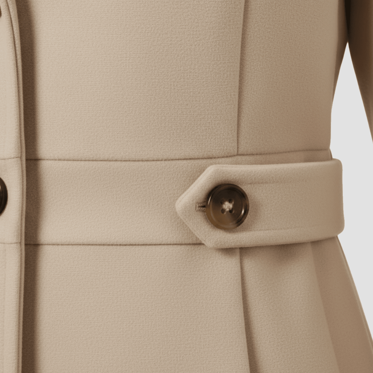 Manteau Élégant Mi - Long pour Femme - Emilia Lane