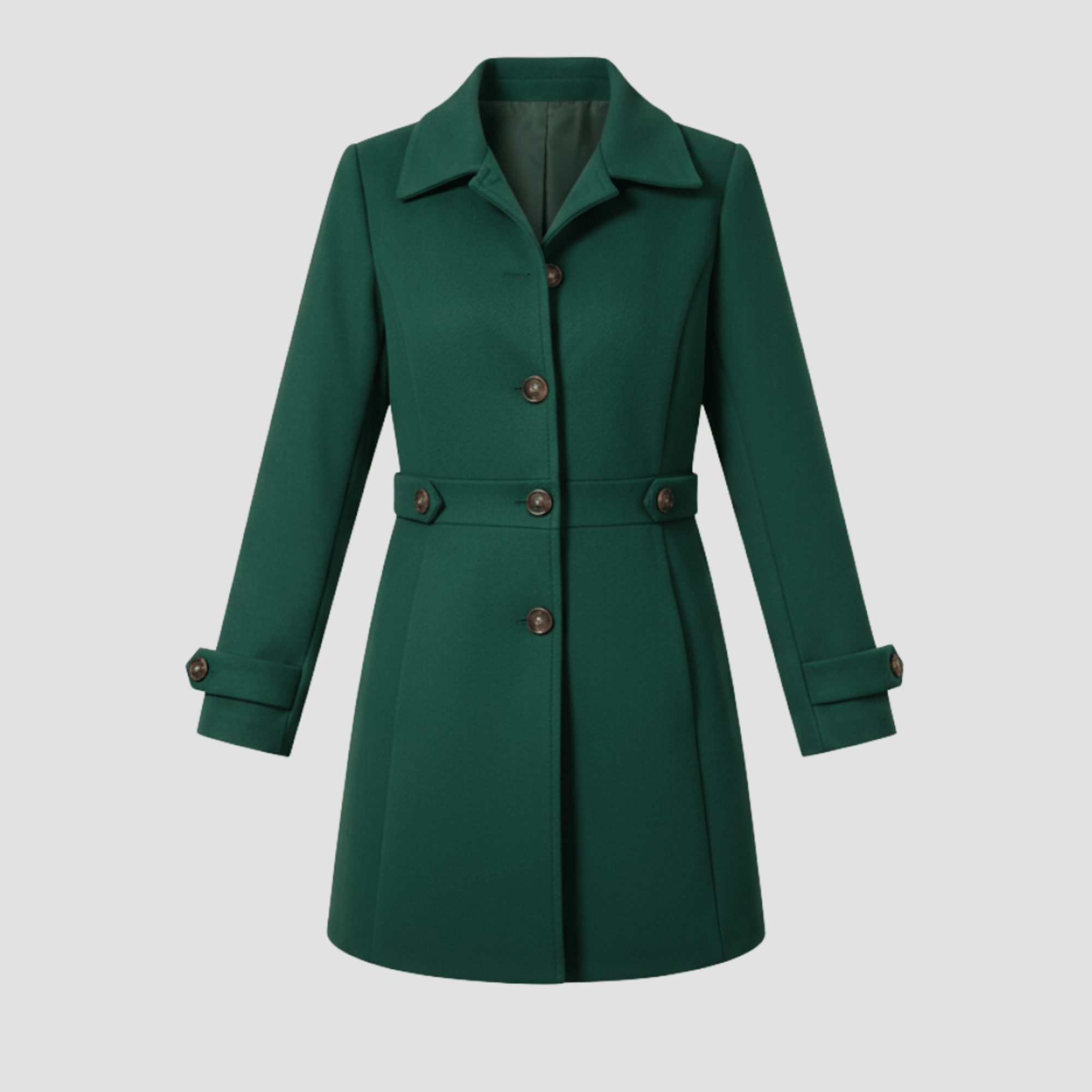 Manteau Élégant Mi - Long pour Femme - Emilia Lane