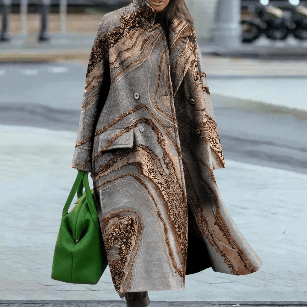 Manteau Imprimé Fleuri à Manches Longues pour Femmes - Emilia Lane