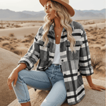Manteau Style Flanelle à Carreaux pour Femmes - Emilia Lane