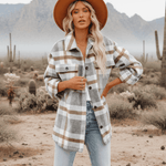 Manteau Style Flanelle à Carreaux pour Femmes - Emilia Lane