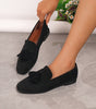 Comfort Suede Moccasins with Fringe for Women