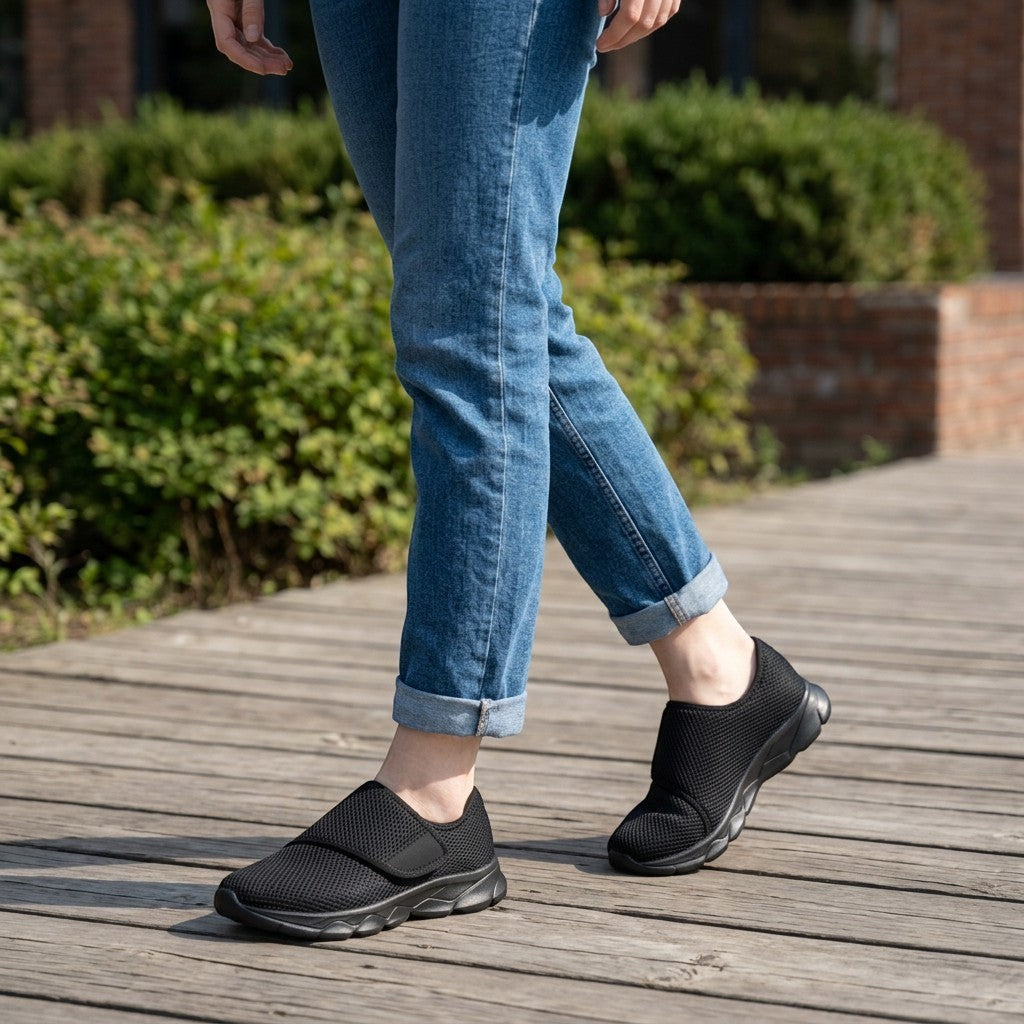 Comfort Basket for Wide Feet in Breathable Mesh for Women