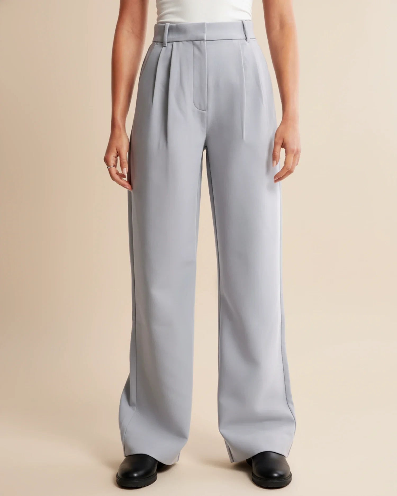 Pantalon à Jambes Larges et Taille Haute pour Femmes - Emilia Lane