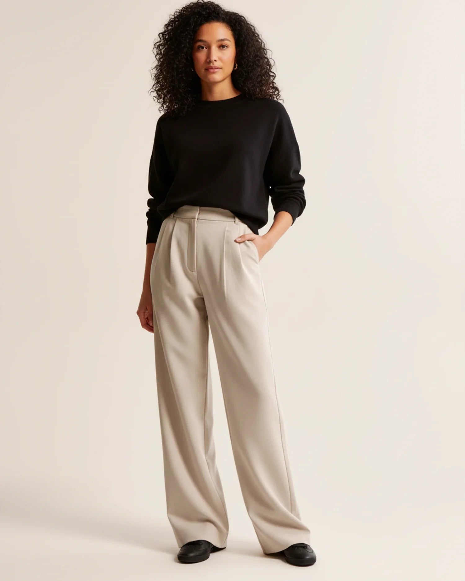 Pantalon à Jambes Larges et Taille Haute pour Femmes - Emilia Lane