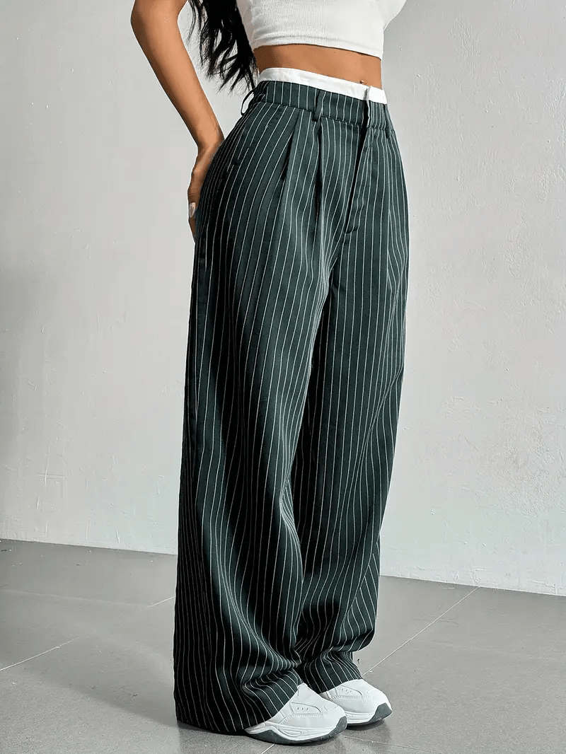 Pantalon Ample à Rayures pour Femmes - Emilia Lane