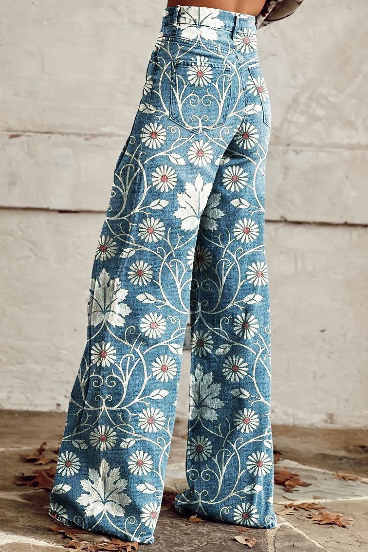 Pantalon Large Imprimé pour Femmes - Emilia Lane