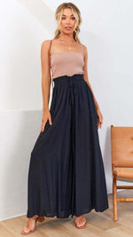 Pantalon Large Taille Haute en Tencel pour Femmes - Emilia Lane