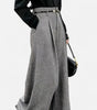 Pantalon Large Taille Haute en Tweed pour Femmes - Emilia Lane