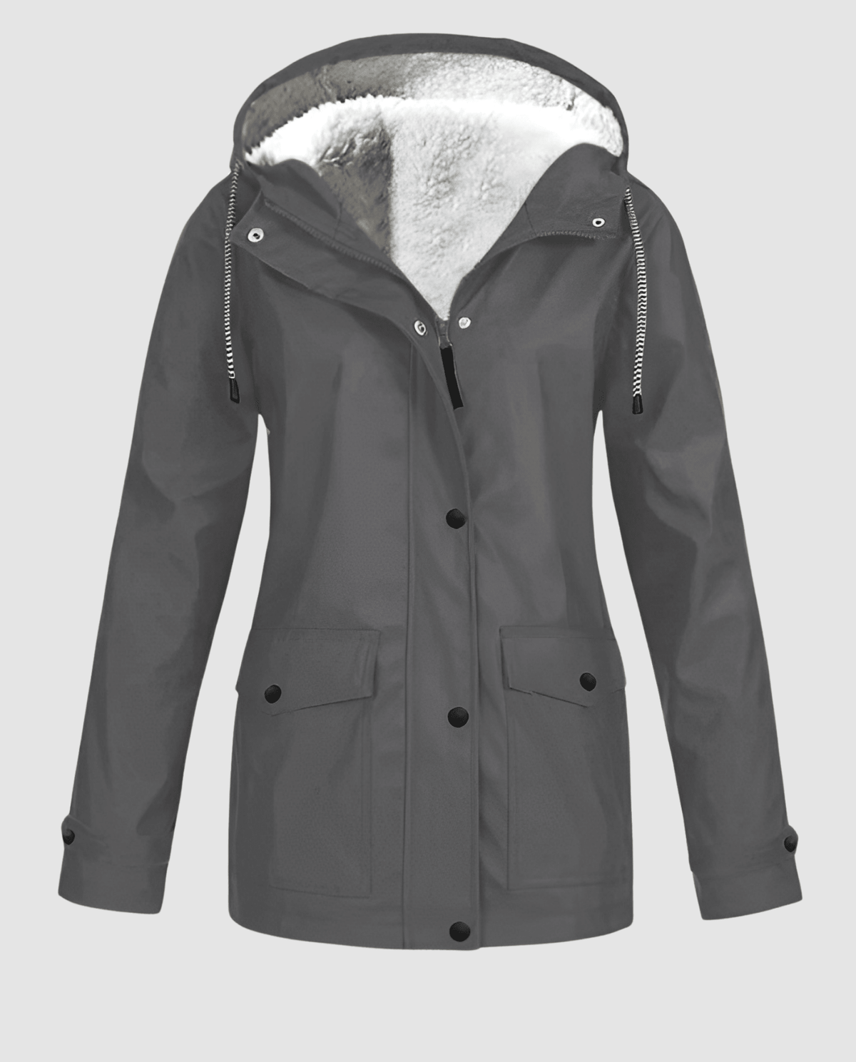 Parka Oversize à Capuche et Fausse Fourrure pour Femme - Emilia Lane