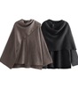 Poncho Asymétrique en Laine pour Femme - Emilia Lane
