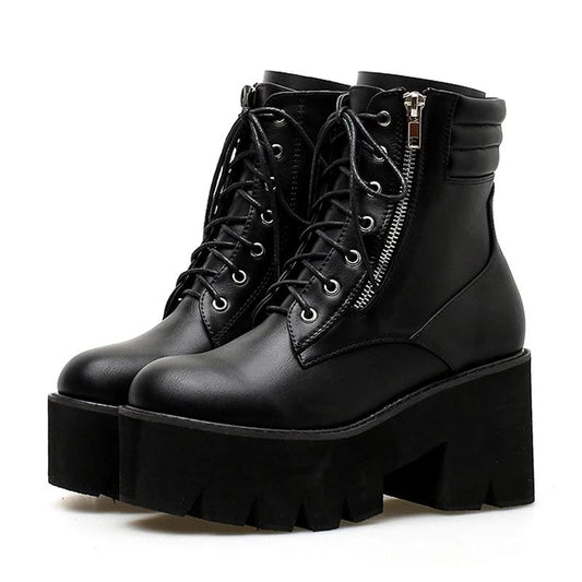 Short Block Heel Boots for Women