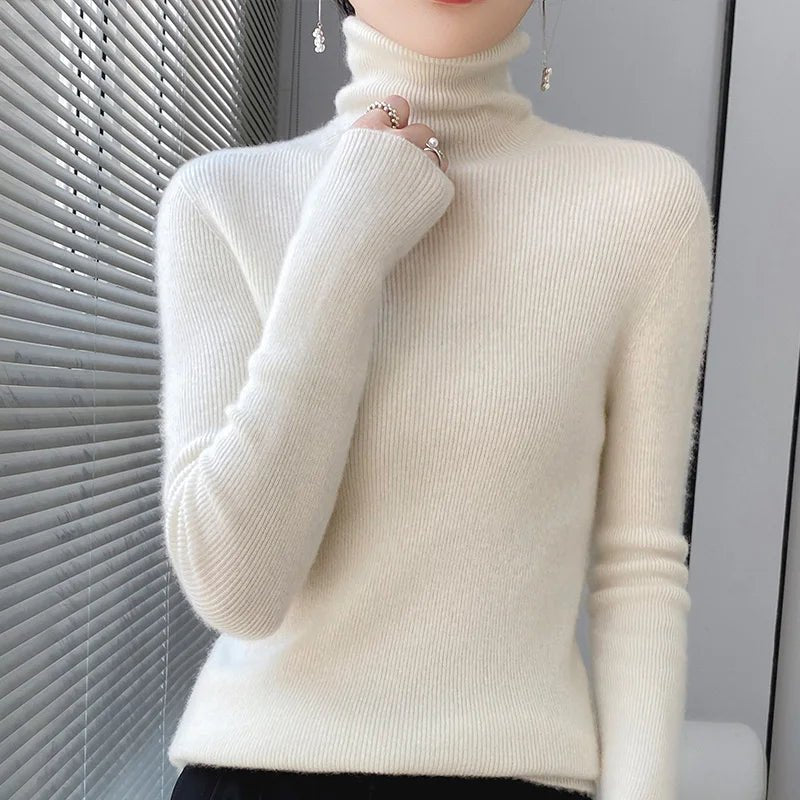 Pull à Col Roulé en Laine pour Femmes - Emilia Lane