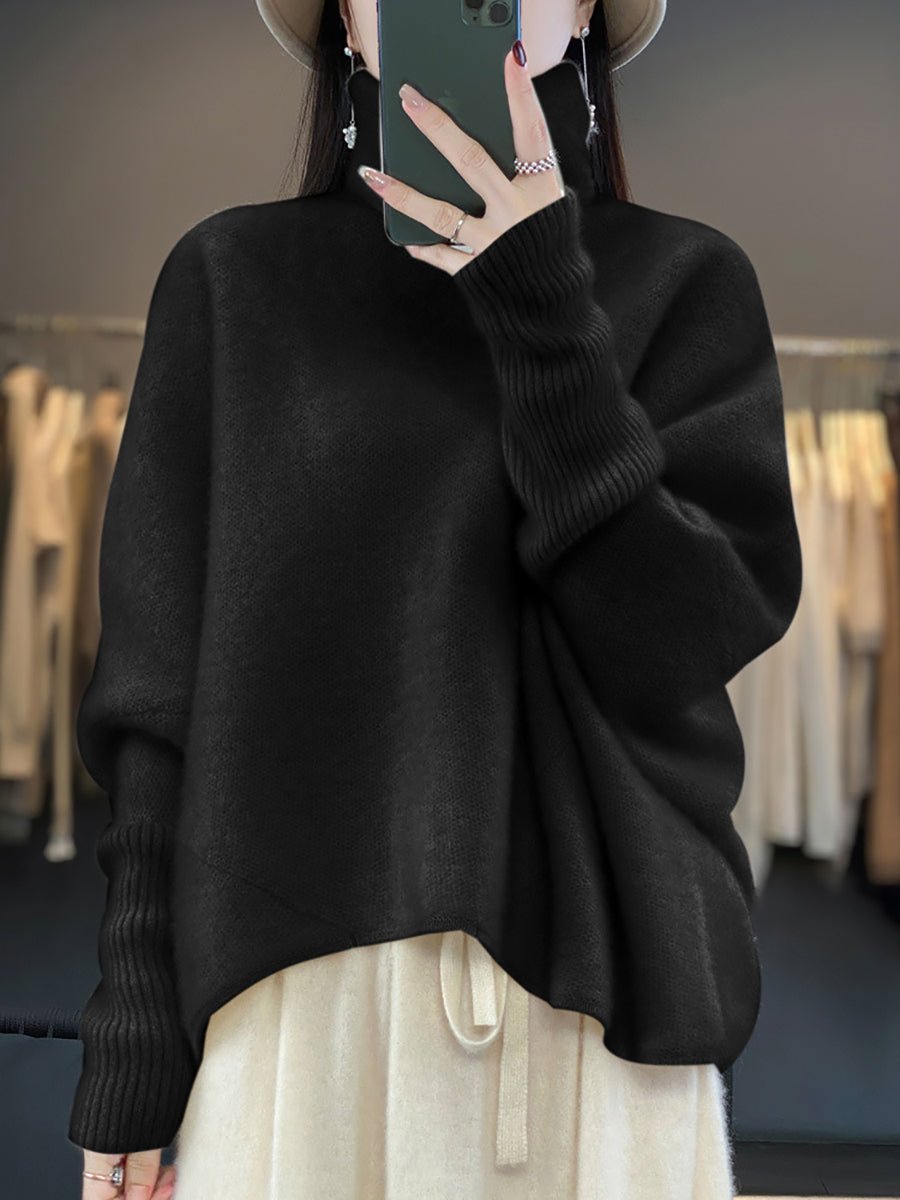 Pull Ample en Laine à Col Roulé pour Femme - Emilia Lane