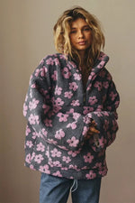 Pull chaud en polaire à motif floral pour femme - Emilia Lane