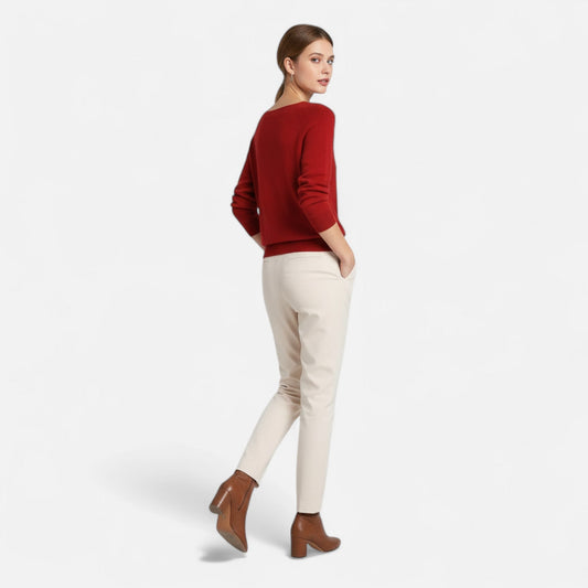 Pull Col Rond en Laine Mérinos pour Femmes - Emilia Lane