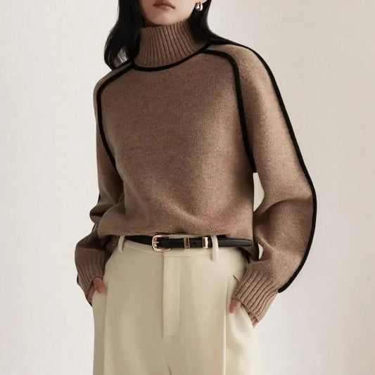Pull Col Roulé Doux en Alpaga pour Femmes - Emilia Lane