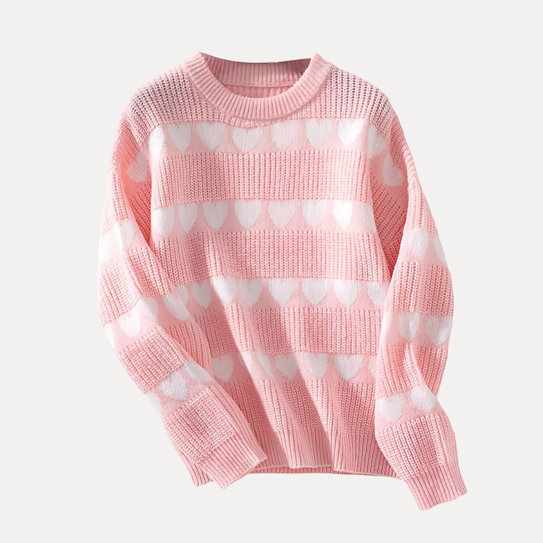 Pull doux à jacquard en contraste pour femme - Emilia Lane