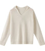 Pull en Laine à Capuche et Col en V pour Femme - Emilia Lane