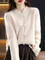 Pull en laine tricoté à col montant pour femmes - Emilia Lane